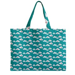 Cloud Blue Sky Sea Beach Bird Zipper Mini Tote Bag