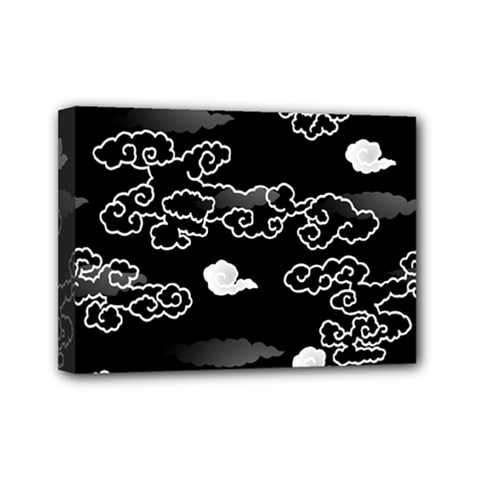 Cloud Black Night Mini Canvas 7  X 5 