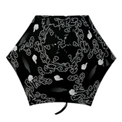 Cloud Black Night Mini Folding Umbrellas