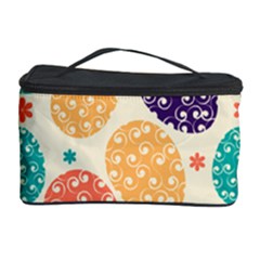 Egg Flower Floral Circle Orange Purple Blue Cosmetic Storage Case by Alisyart