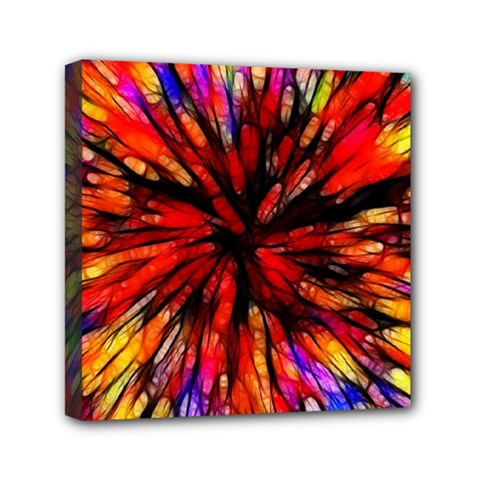 Color Batik Explosion Colorful Mini Canvas 6  X 6  by Amaryn4rt