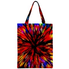 Color Batik Explosion Colorful Zipper Classic Tote Bag by Amaryn4rt