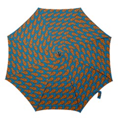Fish Sea Beach Swim Orange Blue Hook Handle Umbrellas (medium)