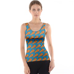 Fish Sea Beach Swim Orange Blue Tank Top