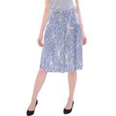 Floral Gray Springtime Flower Midi Beach Skirt by Alisyart