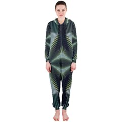 Lines Abstract Background Hooded Jumpsuit (ladies)  by Amaryn4rt