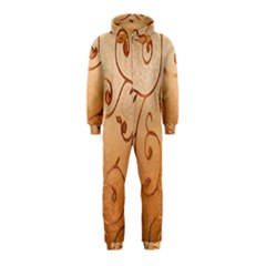 Texture Material Textile Gold Hooded Jumpsuit (kids)