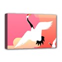 Goose Swan Pink Orange White Animals Fly Deluxe Canvas 18  x 12   View1
