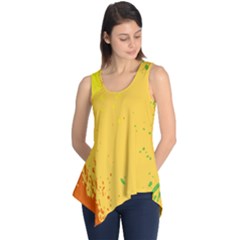 Paint Stains Spot Yellow Orange Green Sleeveless Tunic by Alisyart