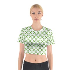 Scissor Green Cotton Crop Top