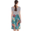 Lovely Colorful Flower Design  Midi Beach Skirt View2