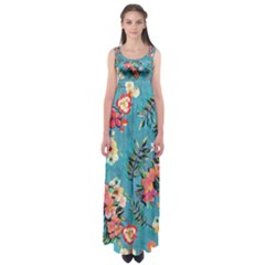 Lovely Colorful Flower Design  Empire Waist Maxi Dress by GabriellaDavid