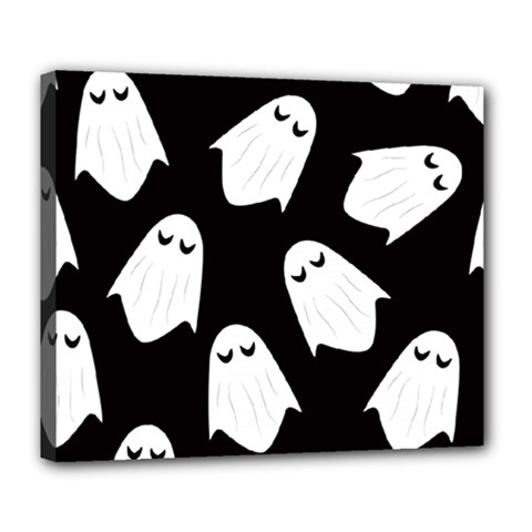 Ghost Halloween Pattern Deluxe Canvas 24  X 20   by Amaryn4rt