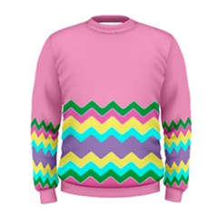 Easter Chevron Pattern Stripes Men s Sweatshirt