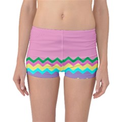 Easter Chevron Pattern Stripes Boyleg Bikini Bottoms