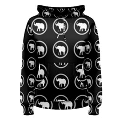 Elephant Wallpaper Pattern Women s Pullover Hoodie by Amaryn4rt