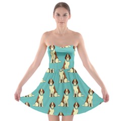 Dog Animal Pattern Strapless Bra Top Dress by Amaryn4rt