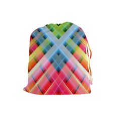 Graphics Colorful Colors Wallpaper Graphic Design Drawstring Pouches (Large) 
