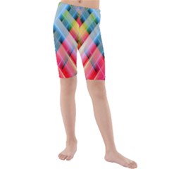 Graphics Colorful Colors Wallpaper Graphic Design Kids  Mid Length Swim Shorts