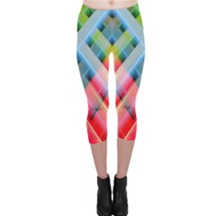 Graphics Colorful Colors Wallpaper Graphic Design Capri Leggings  by Amaryn4rt