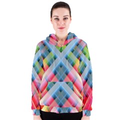 Graphics Colorful Colors Wallpaper Graphic Design Women s Zipper Hoodie by Amaryn4rt
