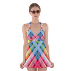 Graphics Colorful Colors Wallpaper Graphic Design Halter Swimsuit Dress