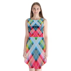 Graphics Colorful Colors Wallpaper Graphic Design Sleeveless Chiffon Dress  