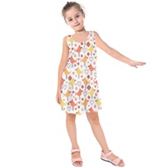 Animal Pattern Happy Birds Seamless Pattern Kids  Sleeveless Dress by Amaryn4rt