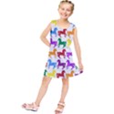 Colorful Horse Background Wallpaper Kids  Tunic Dress View1