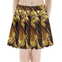 Stripes Tiger Pattern Safari Animal Print Pleated Mini Skirt by Amaryn4rt