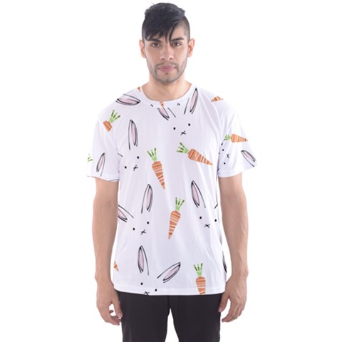 Rabbit Carrot Pattern Weft Step Men s Sport Mesh Tee by Amaryn4rt