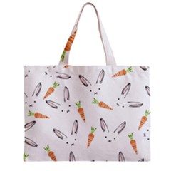 Rabbit Carrot Pattern Weft Step Zipper Mini Tote Bag by Amaryn4rt