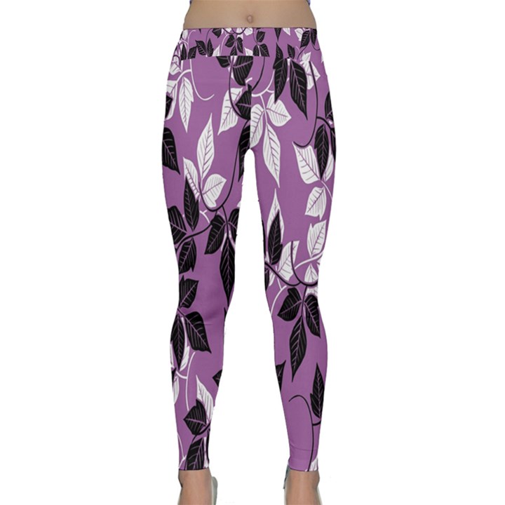 Floral Pattern Background Classic Yoga Leggings