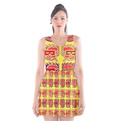 Funny Faces Scoop Neck Skater Dress