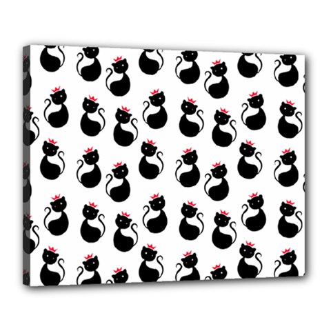 Cat Seamless Animal Pattern Canvas 20  X 16  by Amaryn4rt