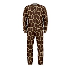 Leather Giraffe Skin Animals Brown Onepiece Jumpsuit (kids) by Alisyart