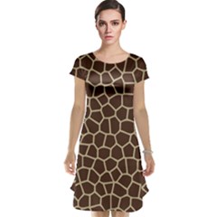 Leather Giraffe Skin Animals Brown Cap Sleeve Nightdress by Alisyart