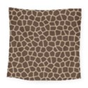 Leather Giraffe Skin Animals Brown Square Tapestry (Large) View1