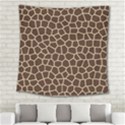 Leather Giraffe Skin Animals Brown Square Tapestry (Large) View2