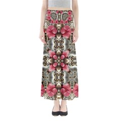 Flowers Fabric Maxi Skirts