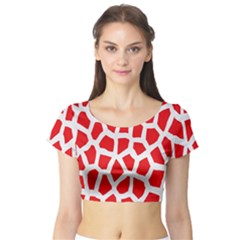 Animal Animalistic Pattern Short Sleeve Crop Top (tight Fit) by Amaryn4rt