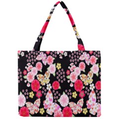Flower Arrangements Season Rose Butterfly Floral Pink Red Yellow Mini Tote Bag
