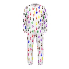 Paw Prints Background Onepiece Jumpsuit (kids) by Amaryn4rt