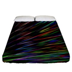 Texture Colorful Abstract Pattern Fitted Sheet (Queen Size)