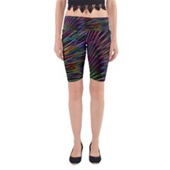 Texture Colorful Abstract Pattern Yoga Cropped Leggings