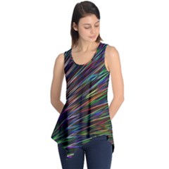 Texture Colorful Abstract Pattern Sleeveless Tunic