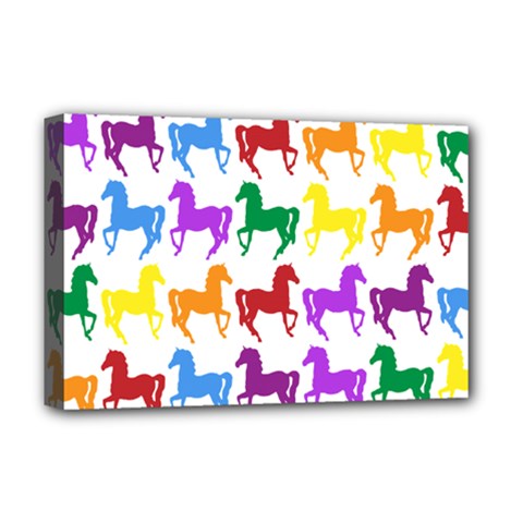 Colorful Horse Background Wallpaper Deluxe Canvas 18  x 12  