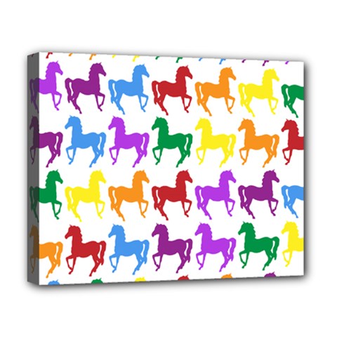 Colorful Horse Background Wallpaper Deluxe Canvas 20  X 16   by Amaryn4rt