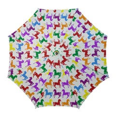 Colorful Horse Background Wallpaper Golf Umbrellas