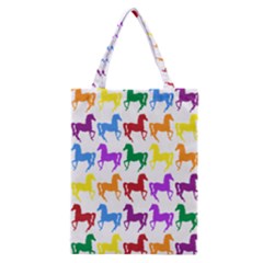 Colorful Horse Background Wallpaper Classic Tote Bag